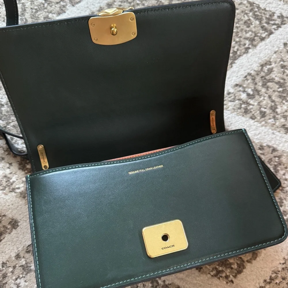 Coach Bandit Leather Crossbody Bag in Amazon Green - Picture 7 of 8